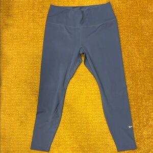 Nike Dri-Fit leggings. Color:Gray/Blue, Size:XL